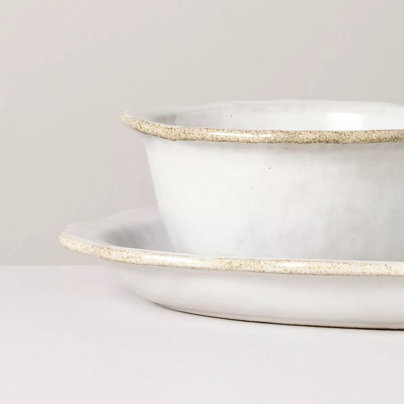 Carved Edge Soup & Sandwich Serving Set Cream - Hearth & Hand Magnolia, Target - Picture 3 of 8